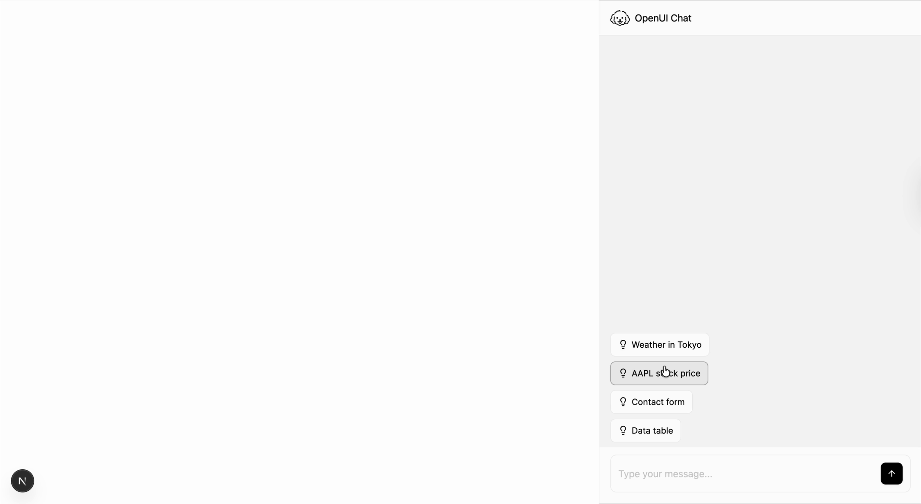 Copilot sidebar layout example