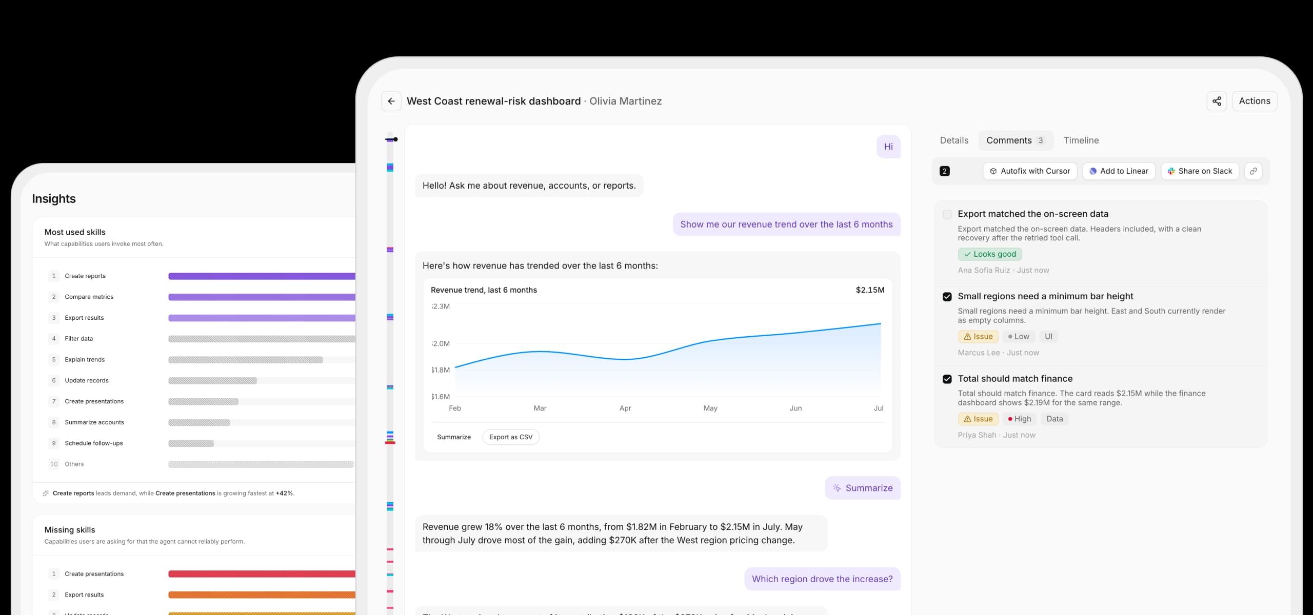 OpenUI Observability insights preview