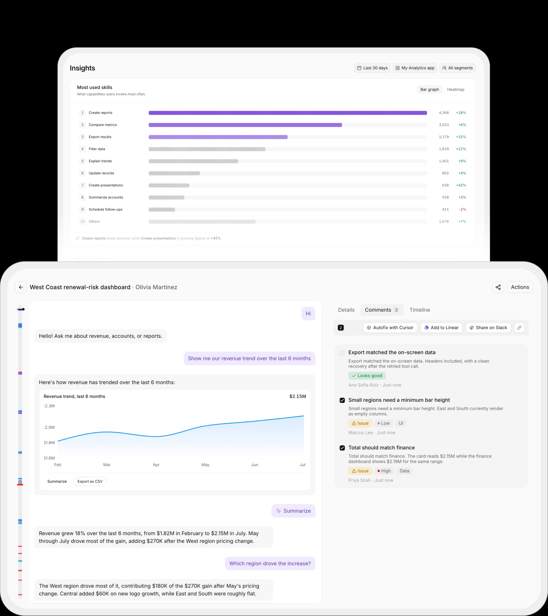 OpenUI Observability insights preview