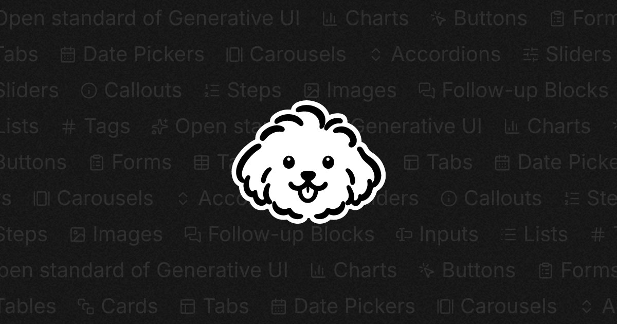 OpenUI — Open-source infrastructure for AI apps and agents to respond with interactive UI, not…