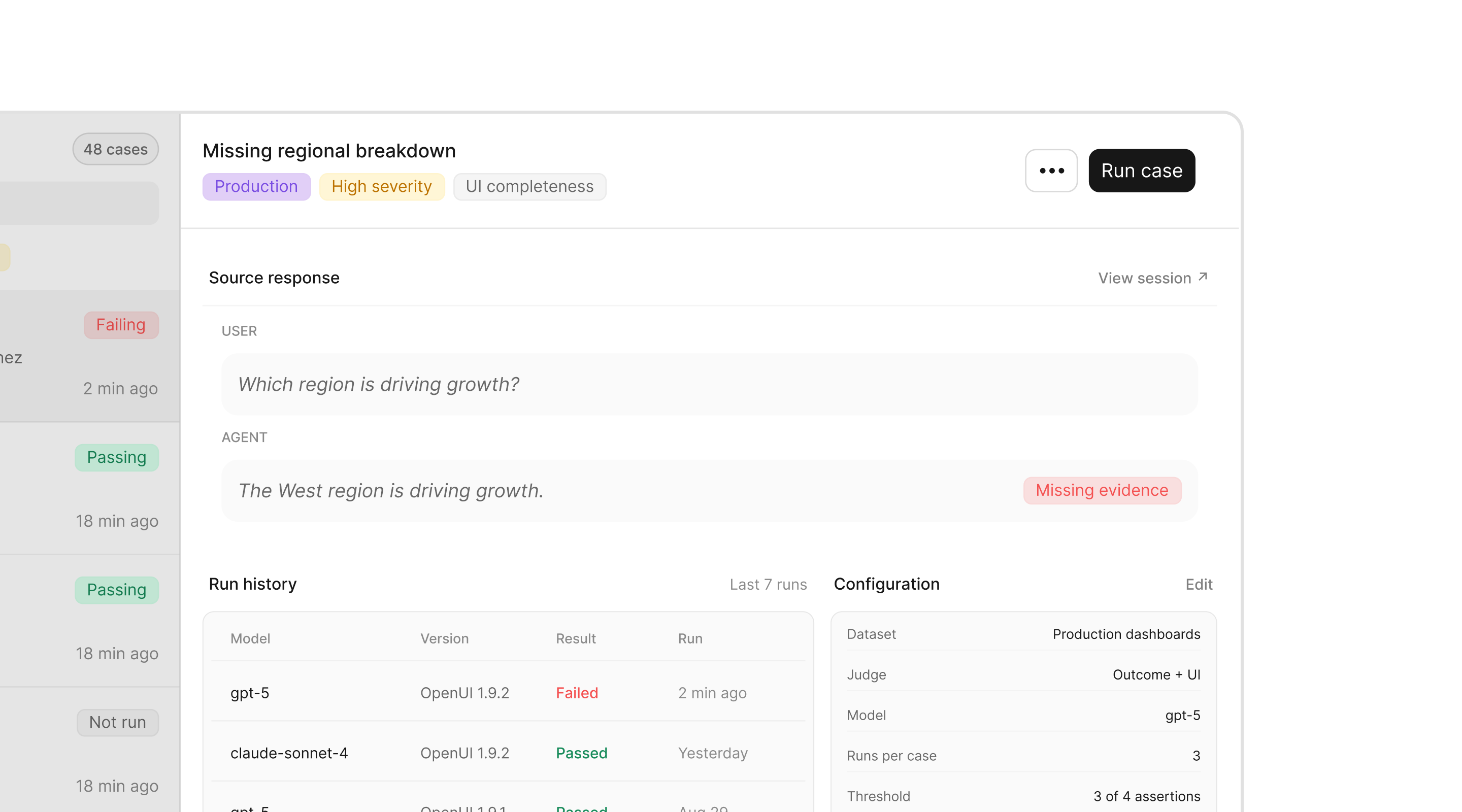 Evals in OpenUI Observability