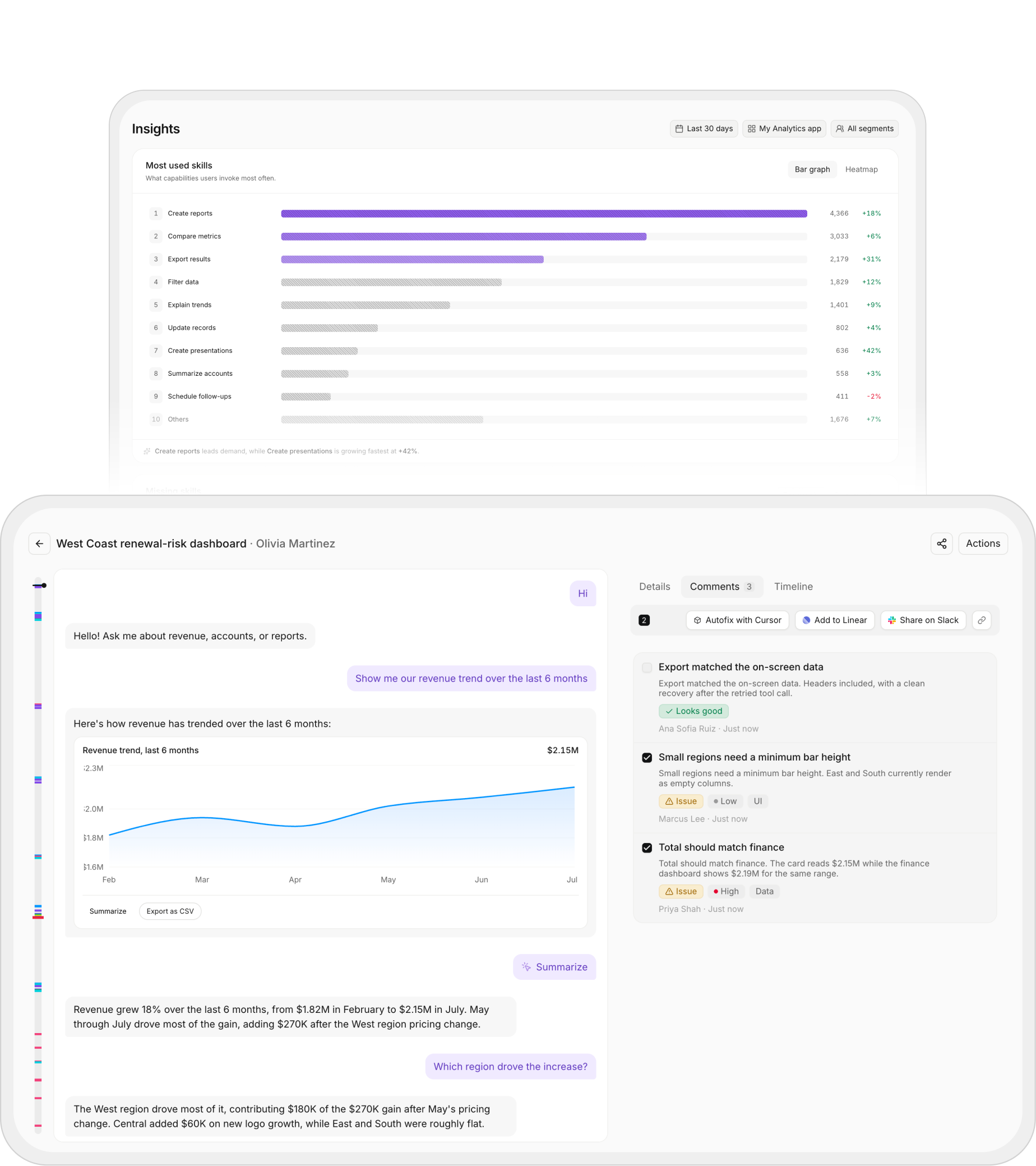 OpenUI Observability insights preview